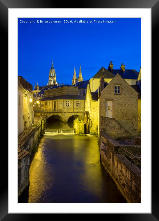 Bayeux Twilight Framed Mounted Print by Brian Jannsen