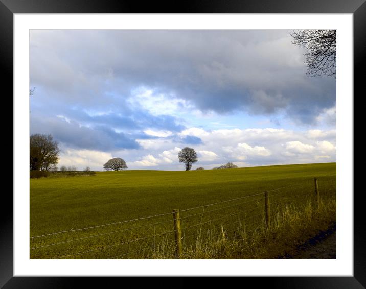 arable fields at kington herefordshire Framed Mounted Print by paul ratcliffe