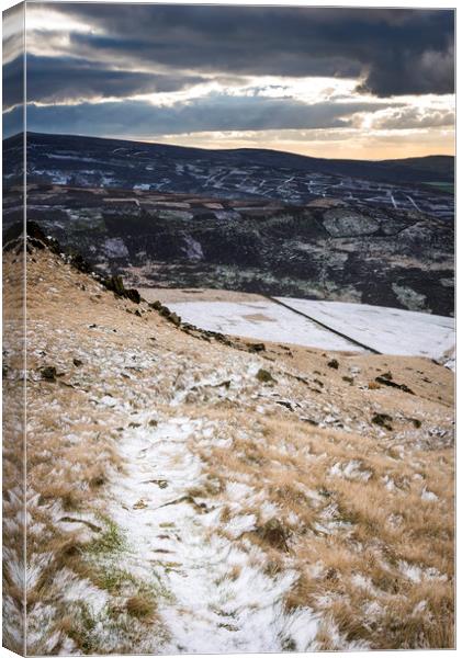Winter colours on the moors Canvas Print by Andrew Kearton