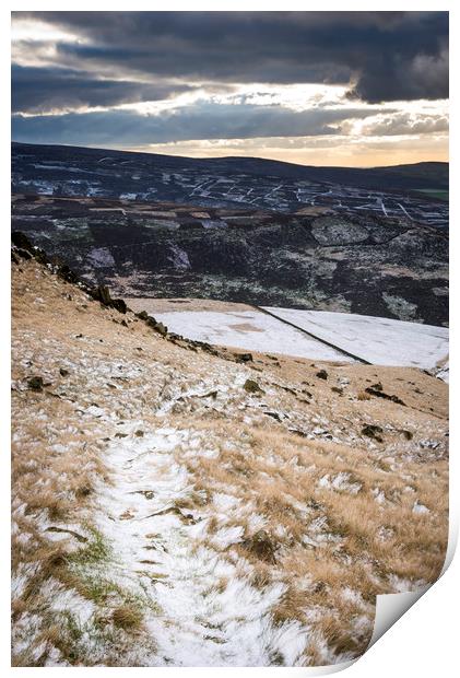 Winter colours on the moors Print by Andrew Kearton