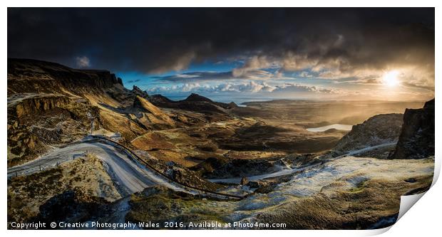 The Quiraing Winter Light on Isle of Skye Print by Creative Photography Wales