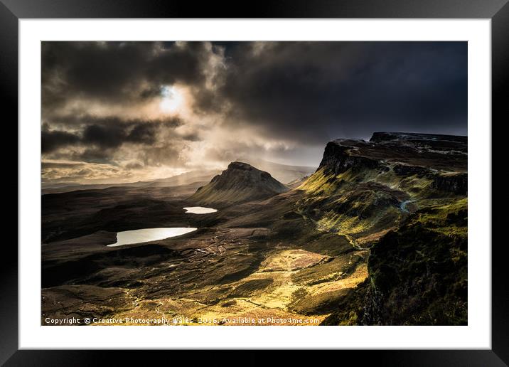 Quiraing Winter Storm, Isle of Skye Framed Mounted Print by Creative Photography Wales