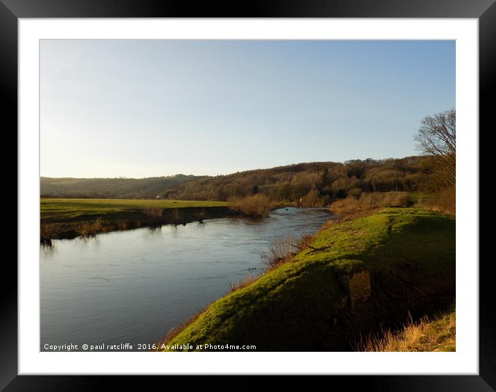 banks of the river wye,herefordshire Framed Mounted Print by paul ratcliffe