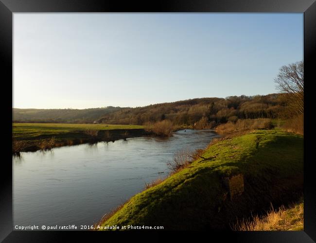 banks of the river wye,herefordshire Framed Print by paul ratcliffe