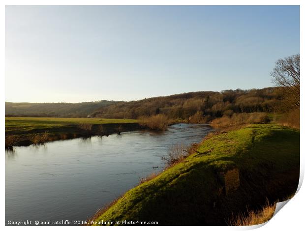 banks of the river wye,herefordshire Print by paul ratcliffe