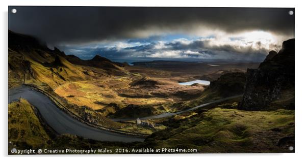 The Quiraing Winter Light on Isle of Skye Acrylic by Creative Photography Wales