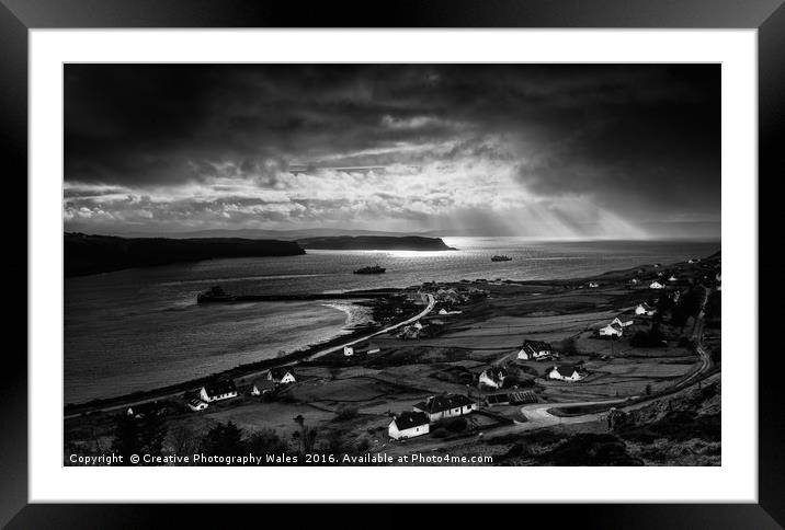 Uig Harbour, Isle of Skye Framed Mounted Print by Creative Photography Wales