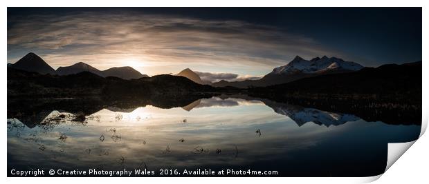 The Black Cuiliins Reflection, Isle of Skye Print by Creative Photography Wales
