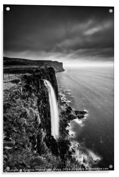 Mealt Waterfall, Isle of Skye Acrylic by Creative Photography Wales