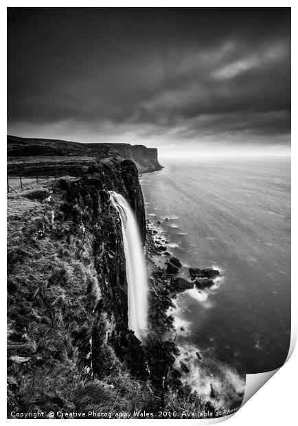 Mealt Waterfall, Isle of Skye Print by Creative Photography Wales