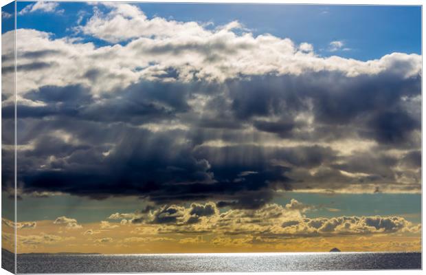 The Sky over The Ailsa Craig, The Firth of Clyde Canvas Print by Pauline MacFarlane