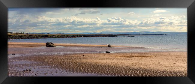 The beach at Seamill, Firth of Clyde, Scotland Framed Print by Pauline MacFarlane