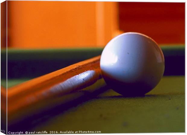 the cue ball Canvas Print by paul ratcliffe