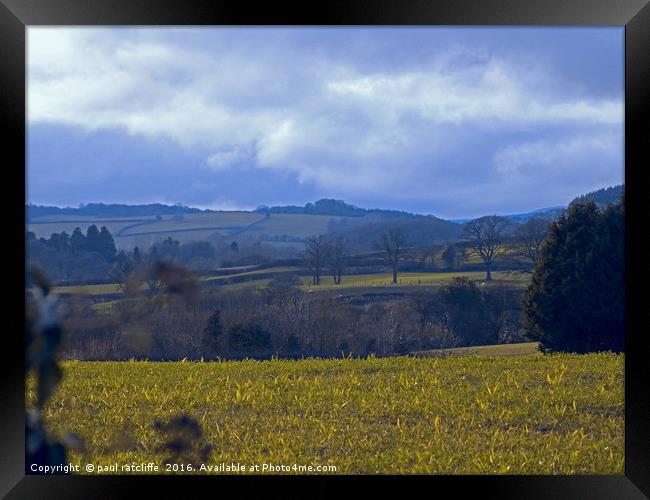 wye valley,herefordshire Framed Print by paul ratcliffe