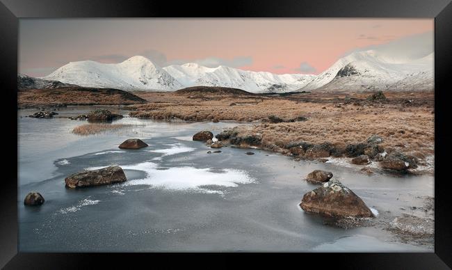 Lochan Sunrise Framed Print by Grant Glendinning