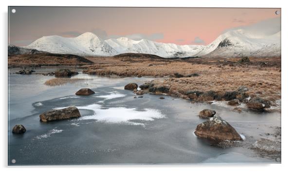 Lochan Sunrise Acrylic by Grant Glendinning