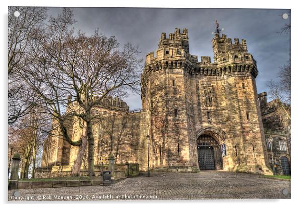 Lancaster Castle Acrylic by Rob Mcewen