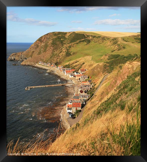 A Summers Evening at Crovie Framed Print by Terry Eve