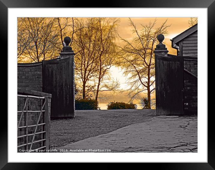 bulmers gates herefordshire Framed Mounted Print by paul ratcliffe