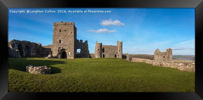 Llansteffan Castle South Wales Framed Print by Leighton Collins