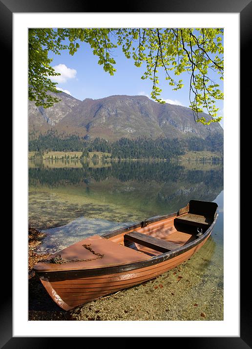 Tranquil alpine lake. Framed Mounted Print by Ian Middleton
