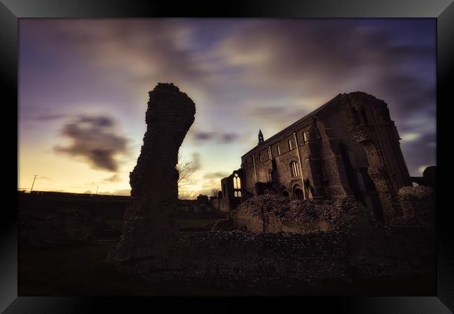 Dusk at the priory Framed Print by Gary Pearson