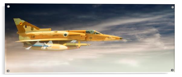 Kfir C-2, "Riding the clouds" Acrylic by Rob Lester