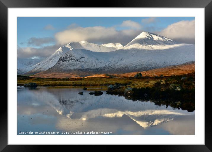 the Blackmount from Loch Ba                        Framed Mounted Print by Graham Smith
