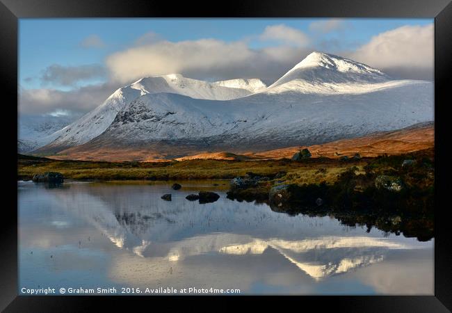 the Blackmount from Loch Ba                        Framed Print by Graham Smith
