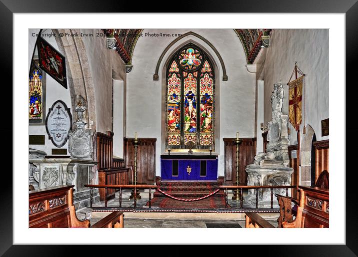 The altar, All Saints Church, Ripley Framed Mounted Print by Frank Irwin