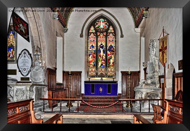 The altar, All Saints Church, Ripley Framed Print by Frank Irwin