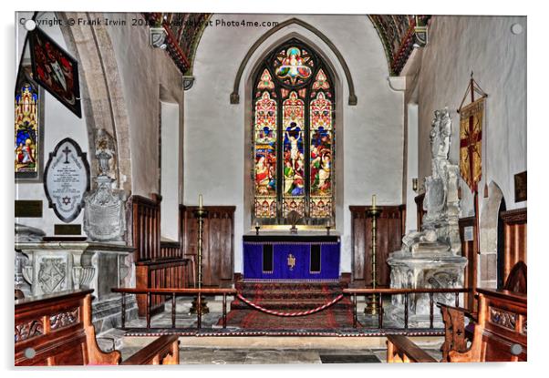The altar, All Saints Church, Ripley Acrylic by Frank Irwin