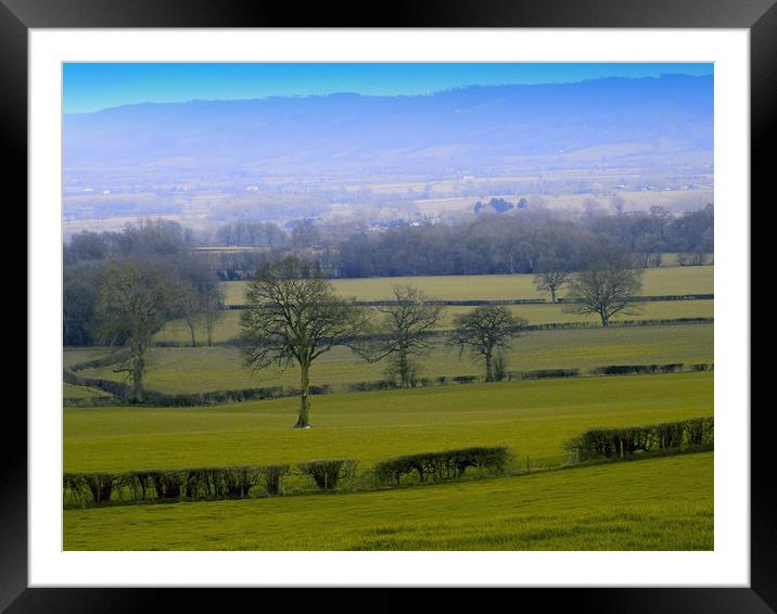open fields in the wye valley Framed Mounted Print by paul ratcliffe