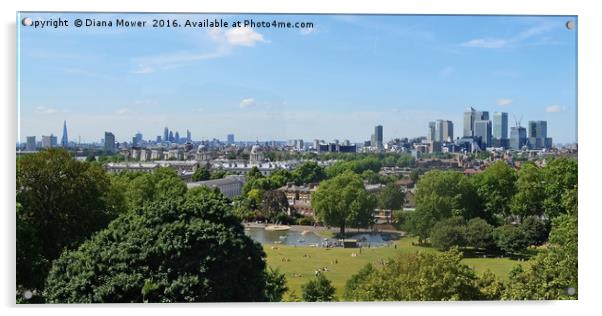 Greenwich Park London Acrylic by Diana Mower