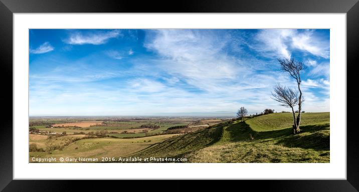 Deacon Hill Panorama Framed Mounted Print by Gary Norman
