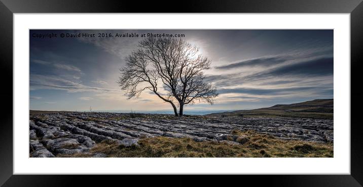 Looking Towards Malham Framed Mounted Print by David Hirst