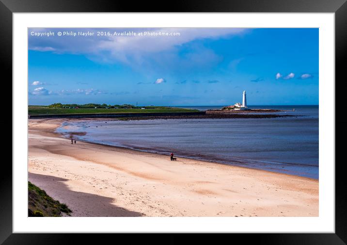 The Beach with the Backdrop Framed Mounted Print by Naylor's Photography