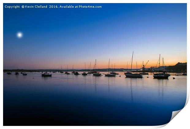 Sunrise at Saltash Cornwall Print by Kevin Clelland