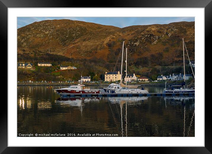 Summers evening in Mallaig Framed Mounted Print by michael mcfarlane