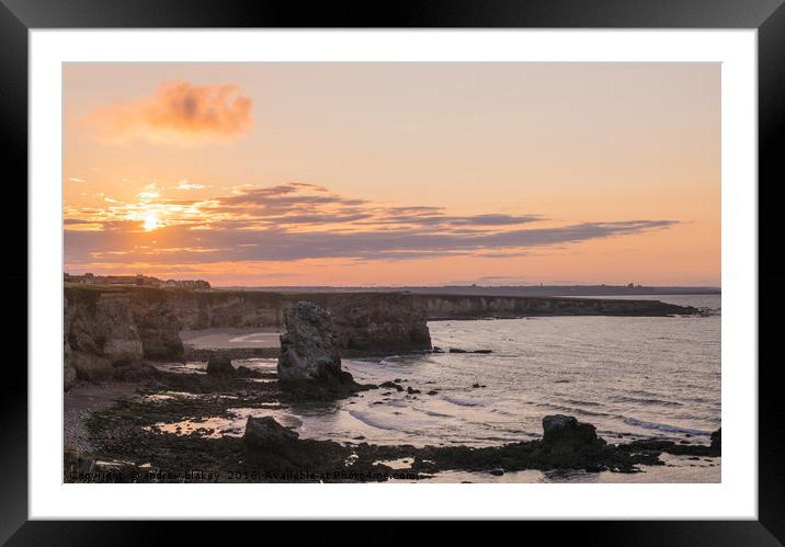 Majestic Sunset at Marsden Beach Framed Mounted Print by andrew blakey