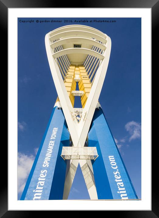 The Iconic Spinnaker Tower Framed Mounted Print by Gordon Dimmer