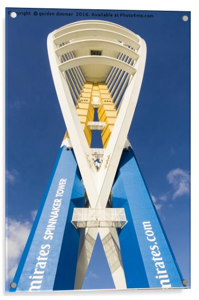 The Iconic Spinnaker Tower Acrylic by Gordon Dimmer