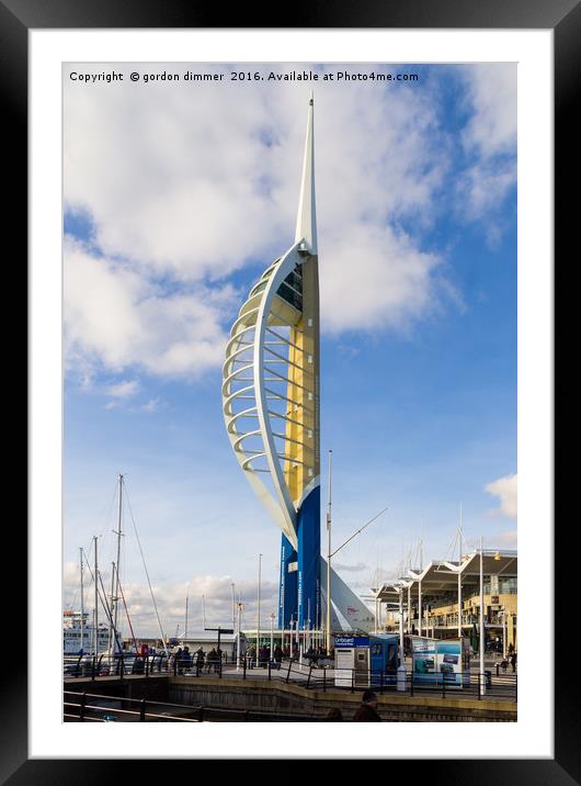 A Portsmouth Icon the Spinnaker Tower Framed Mounted Print by Gordon Dimmer