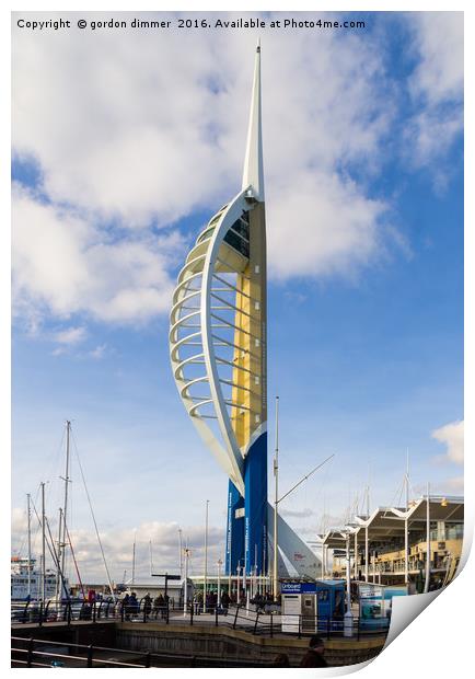 A Portsmouth Icon the Spinnaker Tower Print by Gordon Dimmer