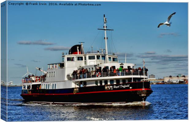 Royal Daffodil arriving at Seacombe Ferry Canvas Print by Frank Irwin
