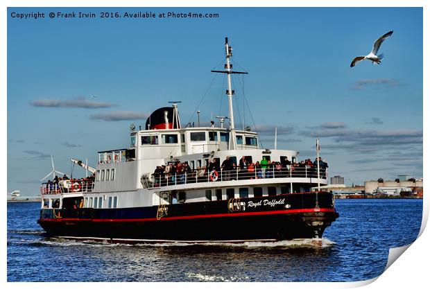Royal Daffodil arriving at Seacombe Ferry Print by Frank Irwin