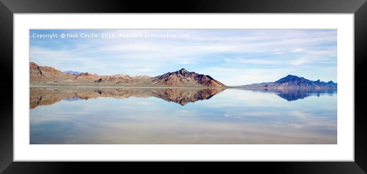 Bonneville Salt Flats, Utah Framed Mounted Print by Nick Caville