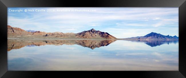 Bonneville Salt Flats, Utah Framed Print by Nick Caville