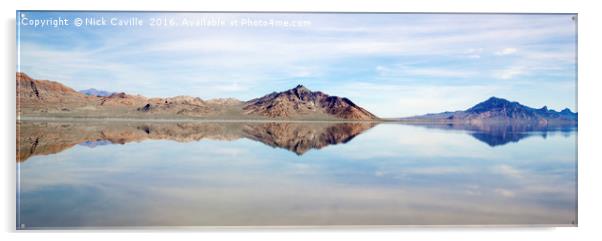 Bonneville Salt Flats, Utah Acrylic by Nick Caville