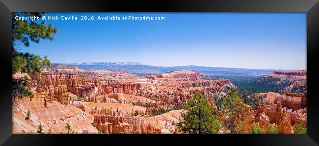 Bryce Canyon Panorama Framed Print by Nick Caville